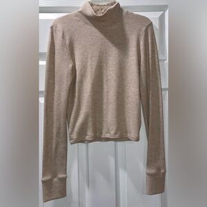 American Eagle Tan Turtleneck Long Sleeve Top